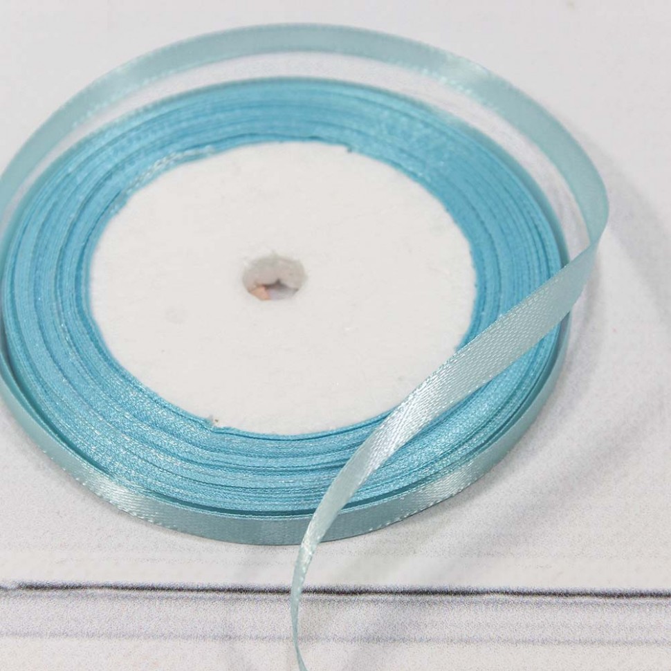 Лента Атласная Сатин 0,6см*25ярд Магическая мята