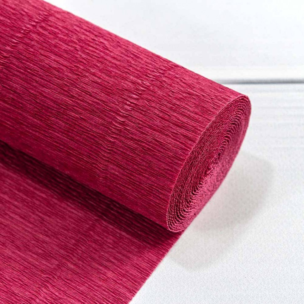 БУМАГА ГОФРИРОВАННАЯ КРАСНЫЙ КАШТАНОВЫЙ 50*250см 180Г