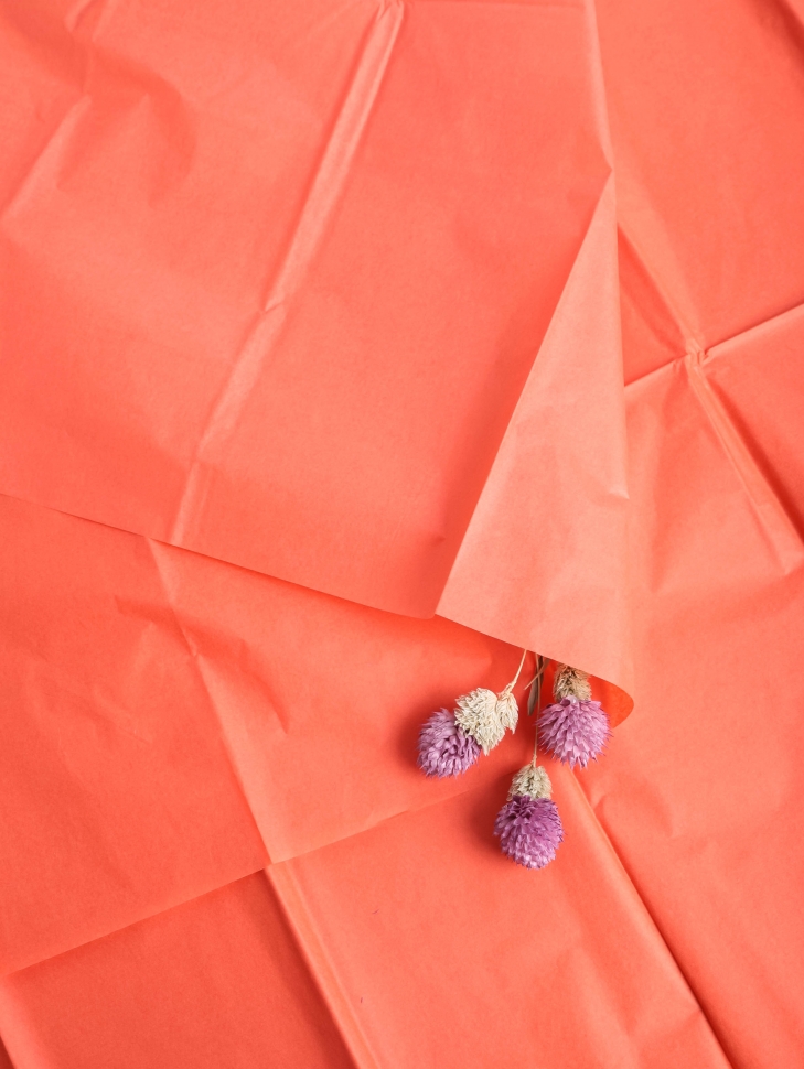 Бумага тишью 50*66 см 10 шт оранжевый