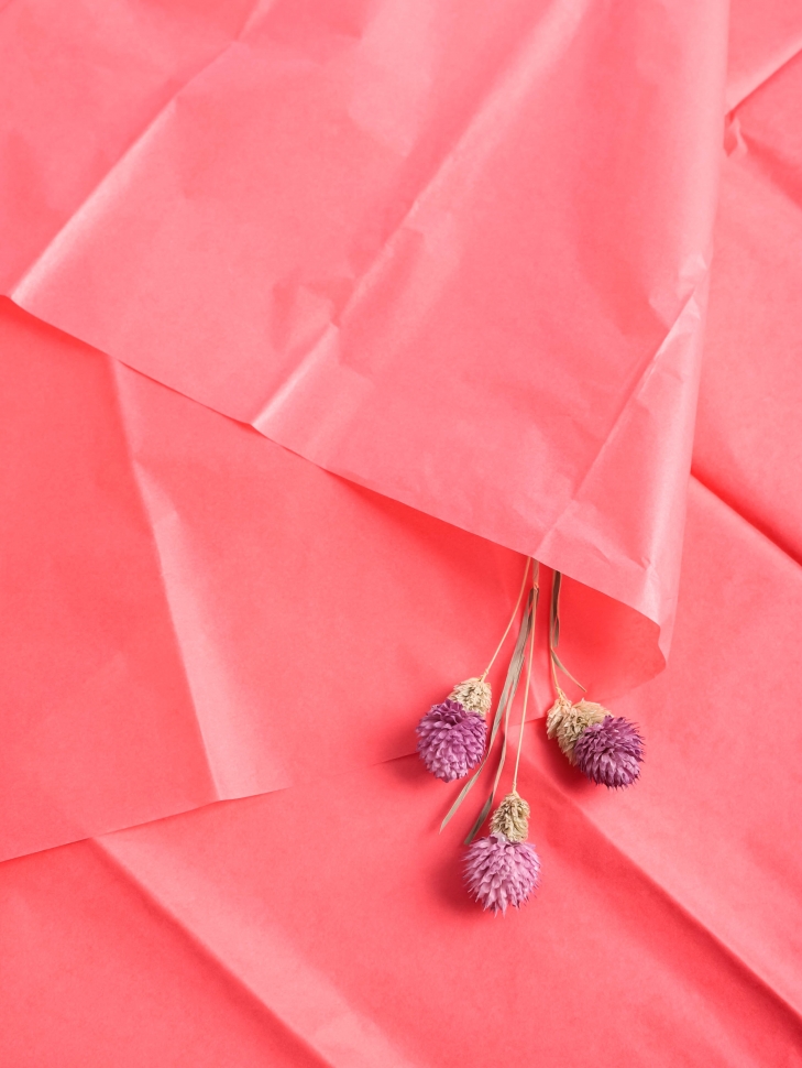 Бумага тишью 50*66 см 10 шт ярко-розовый