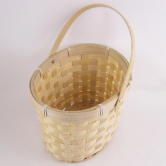 Корзина плетеная (бамбук), D19х14,5xH11 НН21 см, натуральный