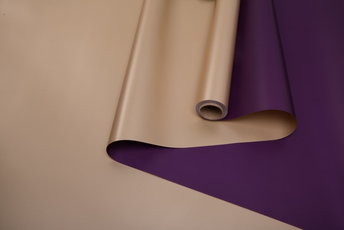 Пленка матовая 65 мкм 58 см × 10 м РЦ Золото, фиолетовый