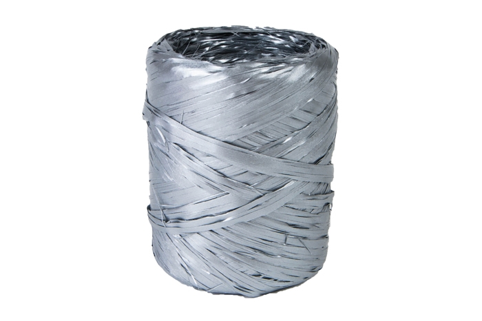 Рафия синтетическая 200 м PL03 серебряная