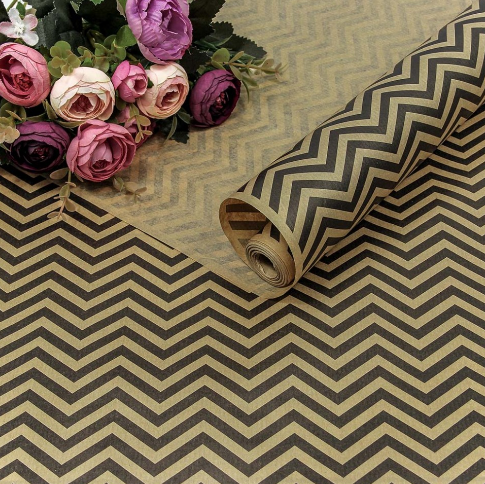 БУМАГА КРАФТ 0,72*10 М ВЕРЖЕ "МОЛНИЯ" ЧЁРНЫЙ