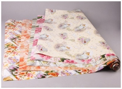 Бумага глянцевая 70х100см, 25шт. свадьба