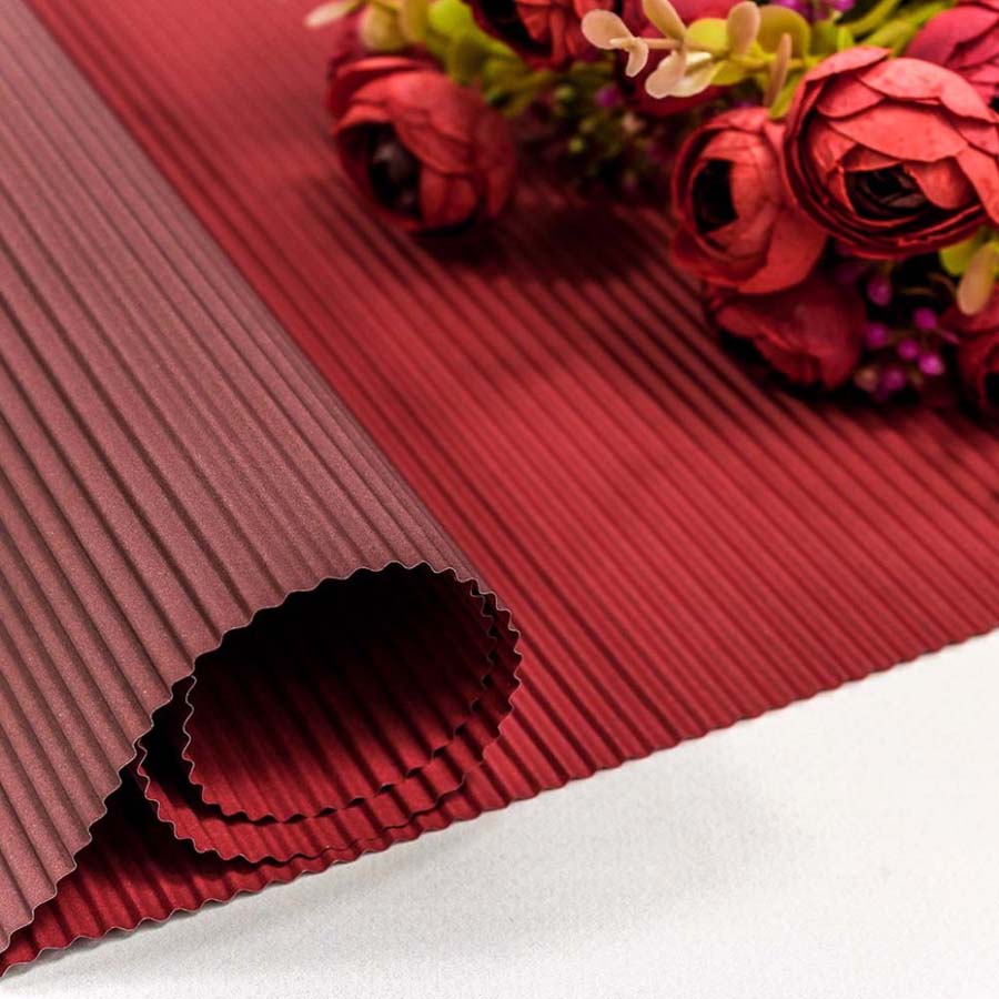 Бумага гофрированная в листах 50*66 см лиловый/винный (20 листов)