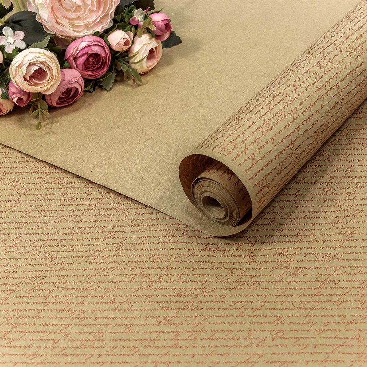 Бумага крафт 0,72*10м Экошик 70г "Письмо" коричневый