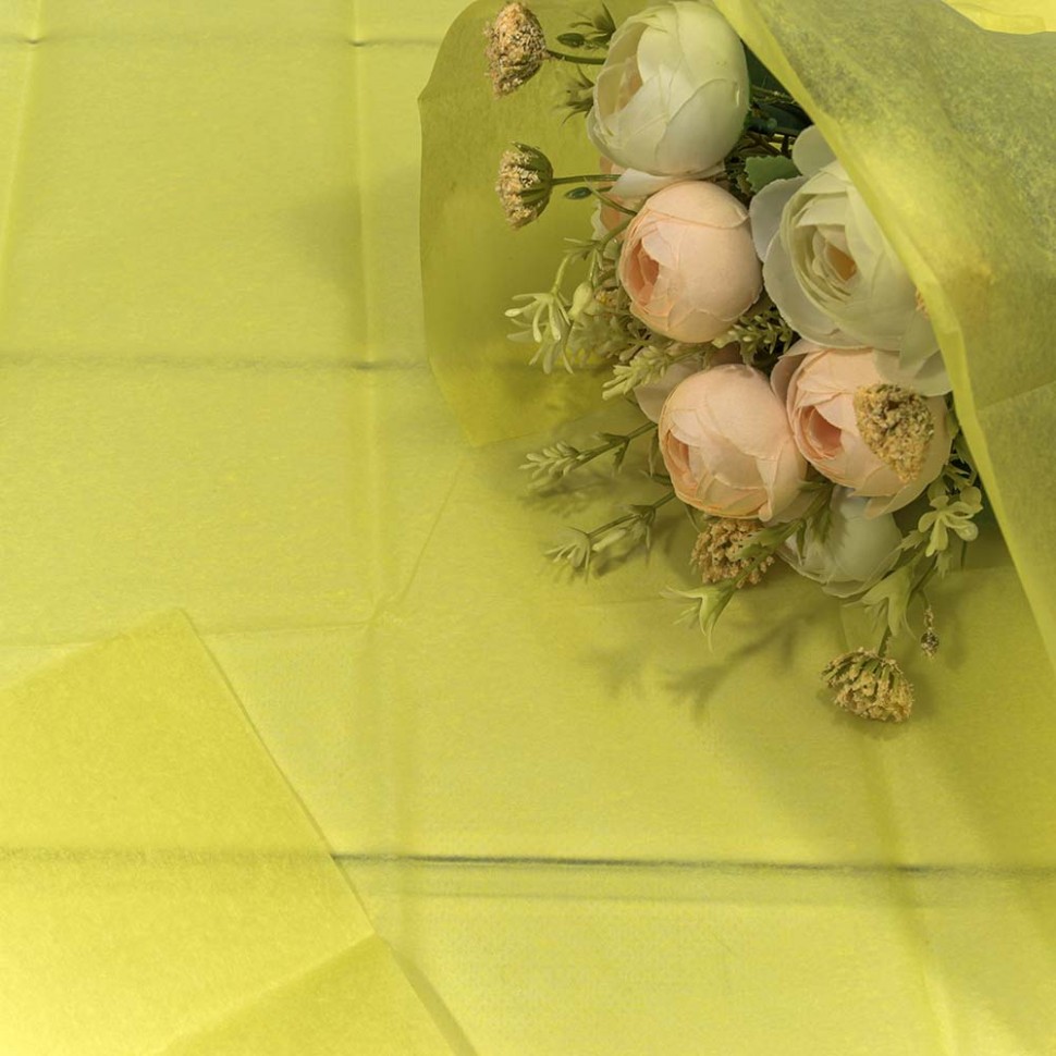 Бумага в листах "Тишью" 50*66 (10шт.) Жёлтый