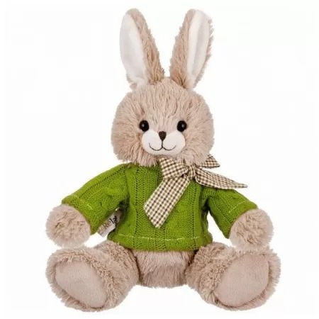 Игрушка мягконабивная ТМ "Relana" Зайчик с бантом и в свитере, 20 см, в/п 20*12*9 см