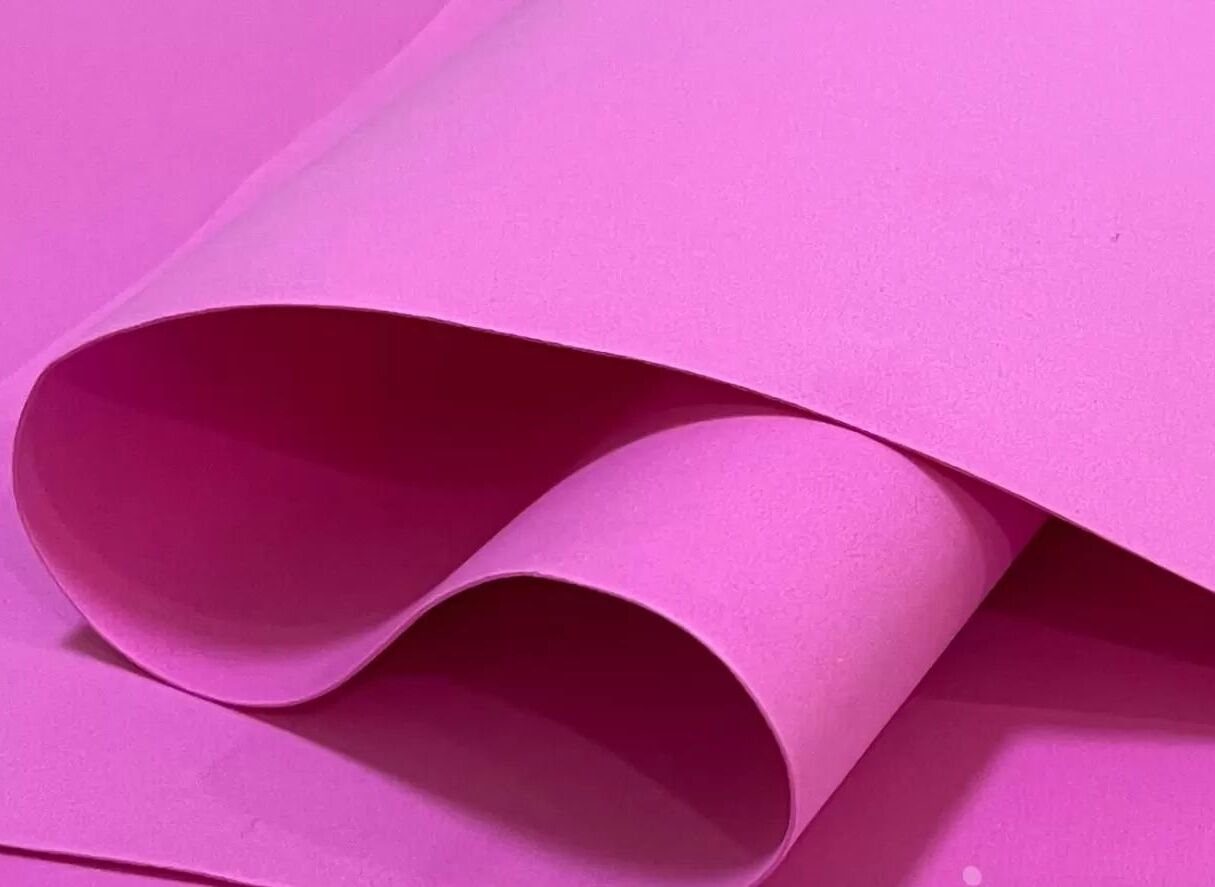 Китайский фоамиран "Зефир", 1.2 мм, 60 × 70 см, 10 лист./упак, розовый пион