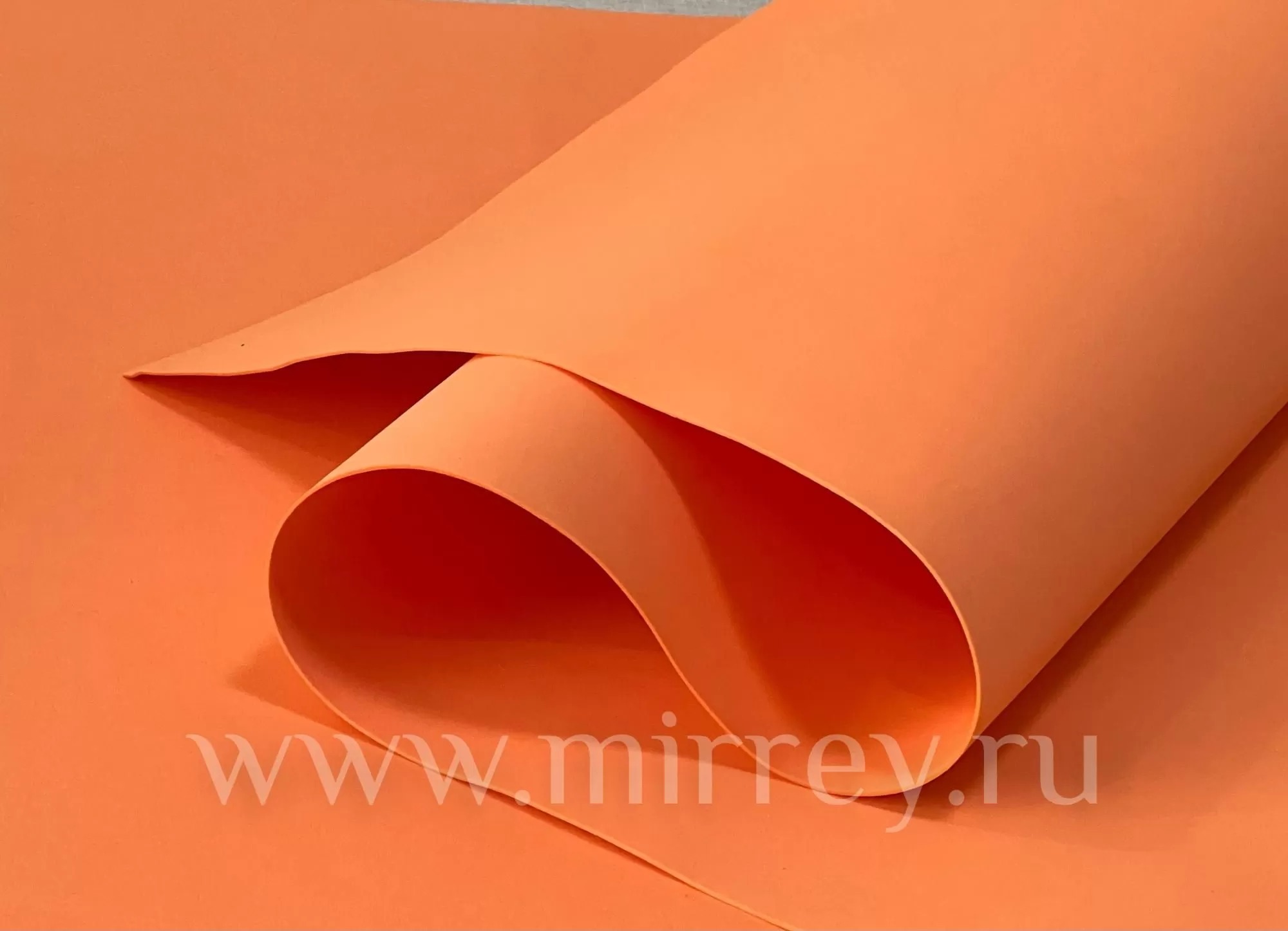 Китайский фоамиран "Зефир" 1 мм. 60 х 70 см. 10 лист./упак, оранжевый