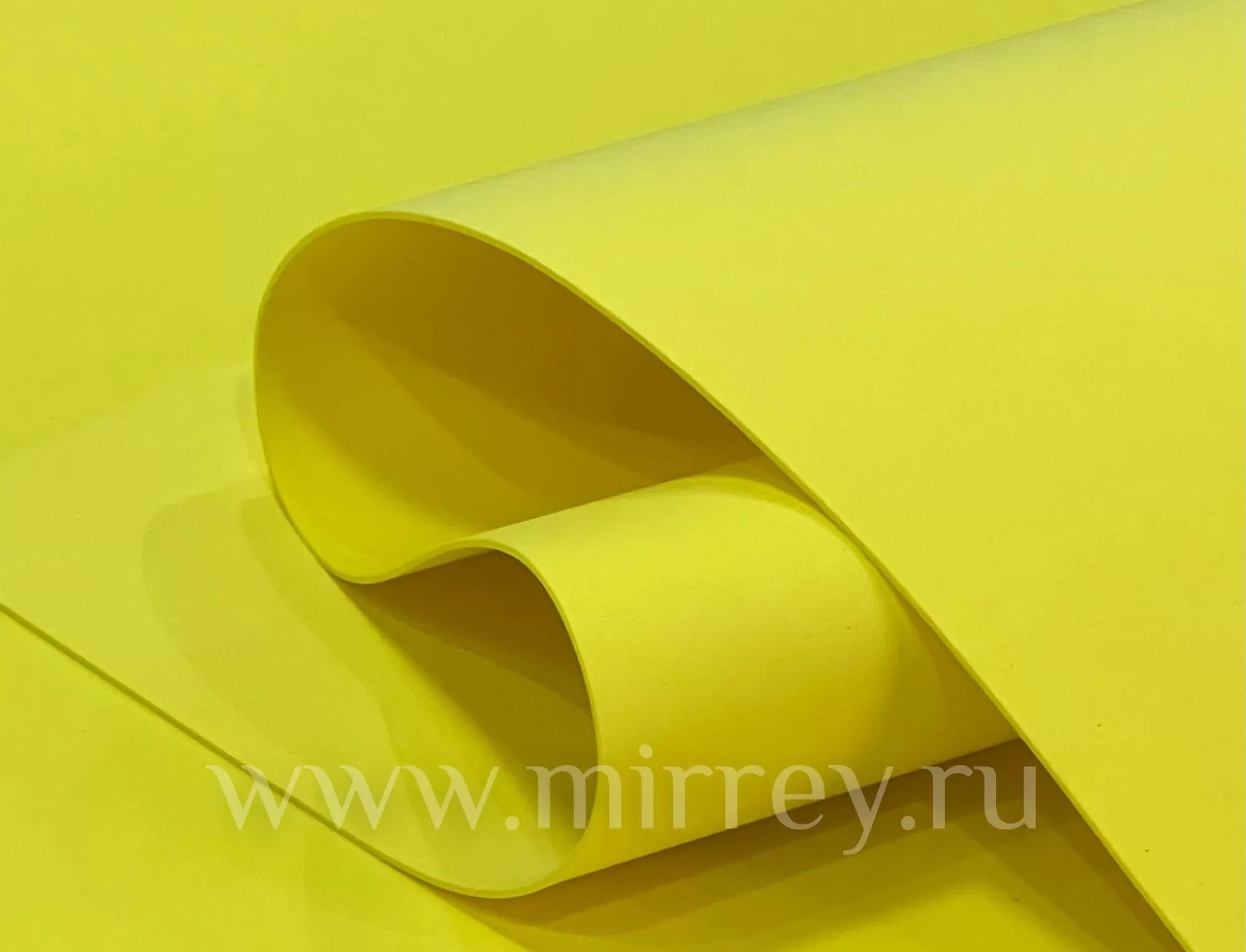 Китайский фоамиран "Зефир" 1 мм. 60 х 70 см. 10 лист./упак, желтый