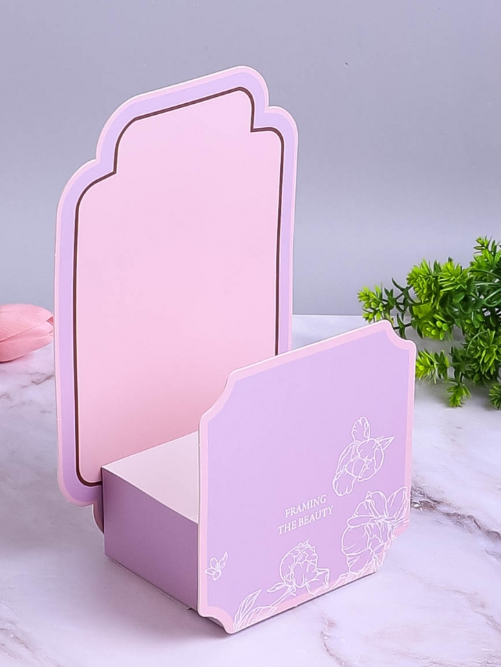 Коробка для цветов Конверт 25х10.5х10.5 К сиреневый светлый