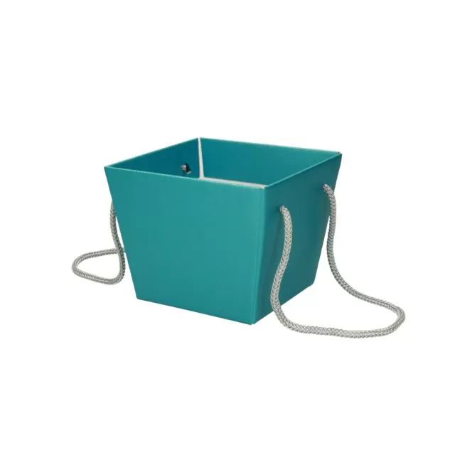 Коробка для цветов "Премиум" 11,8 х 15,4 х 12,5 см, сине-голубой