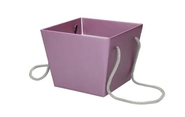 Коробка для цветов "Премиум" 11,8 х 15,4 х 12,5 см, сиреневый