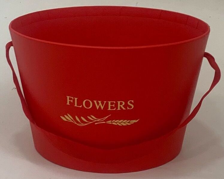 Коробка под цветы 20,2x12,5см, 1 шт., красный