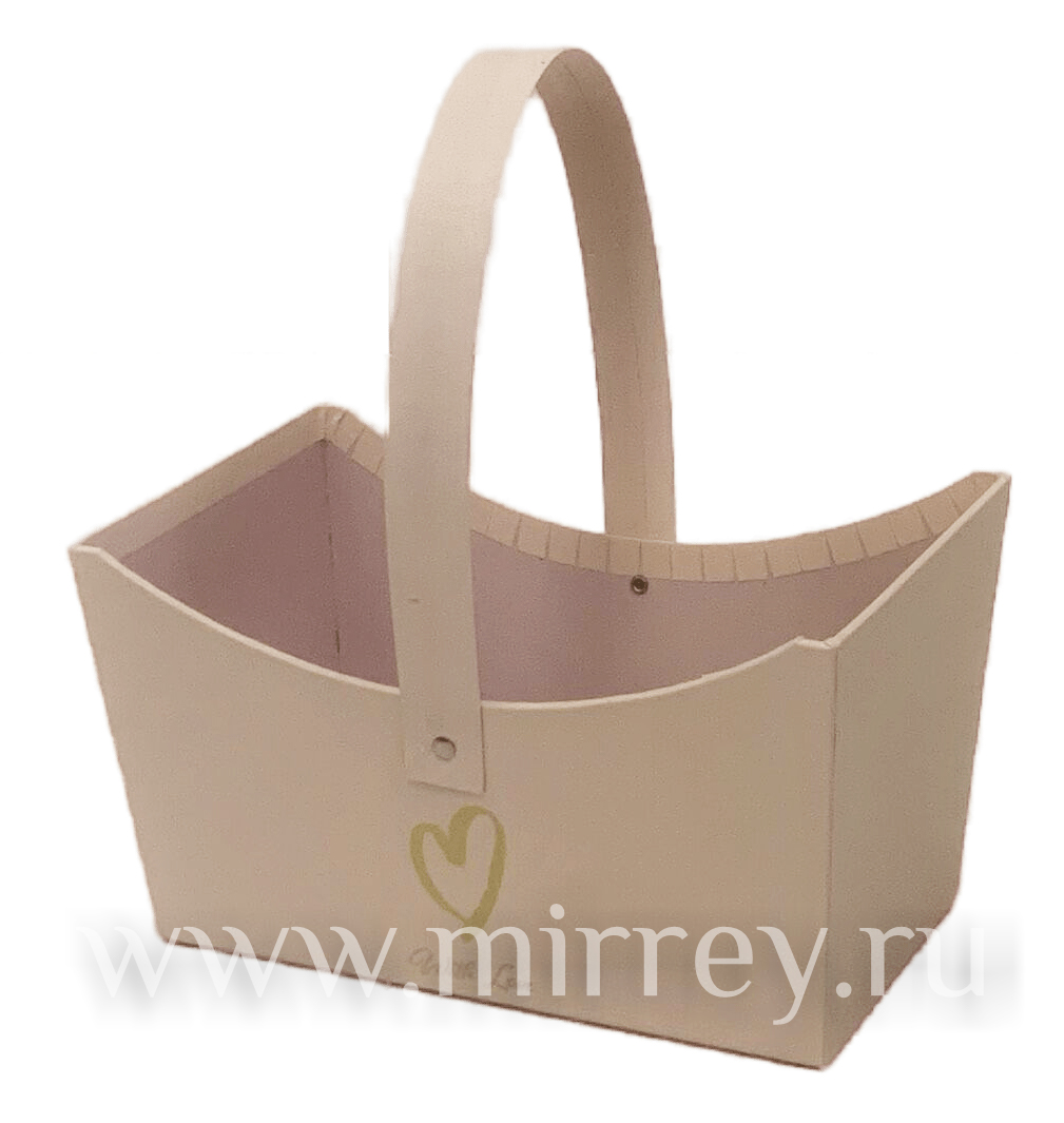 Коробка под цветы 20x12.7x11см, св.розовый