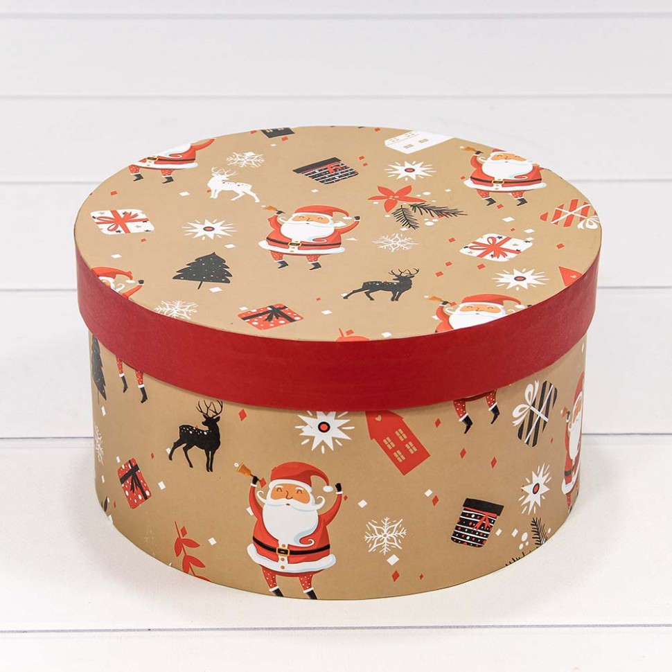 Коробки Набор 3 в 1 Круглые 21×11,5 "Новый год" 2120