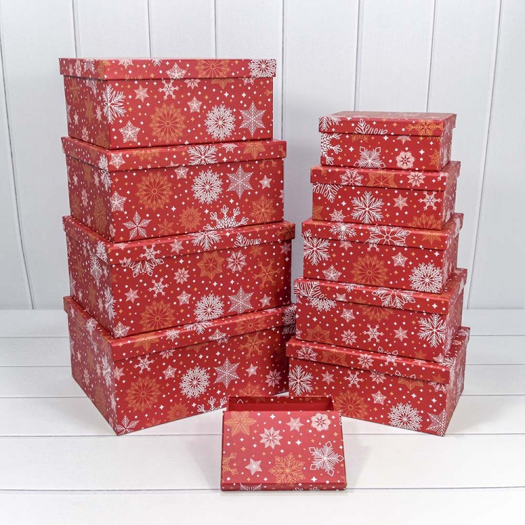 Коробки Набор 10 в 1 Прямоугольные 34×26×15,3 "Новый год" 2308