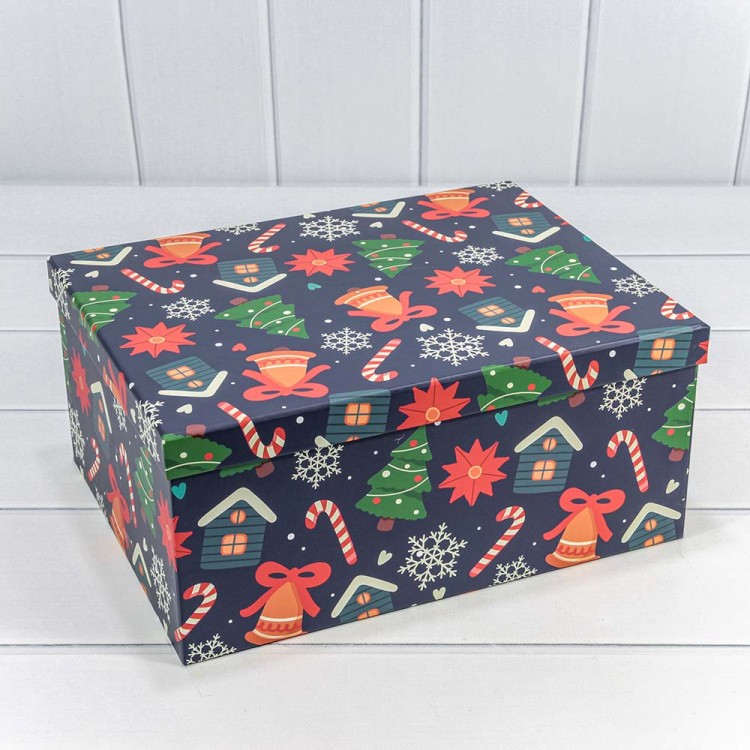 Коробки Набор 10 в 1 Прямоугольные 34×26×15,3 "Новый год" 2624