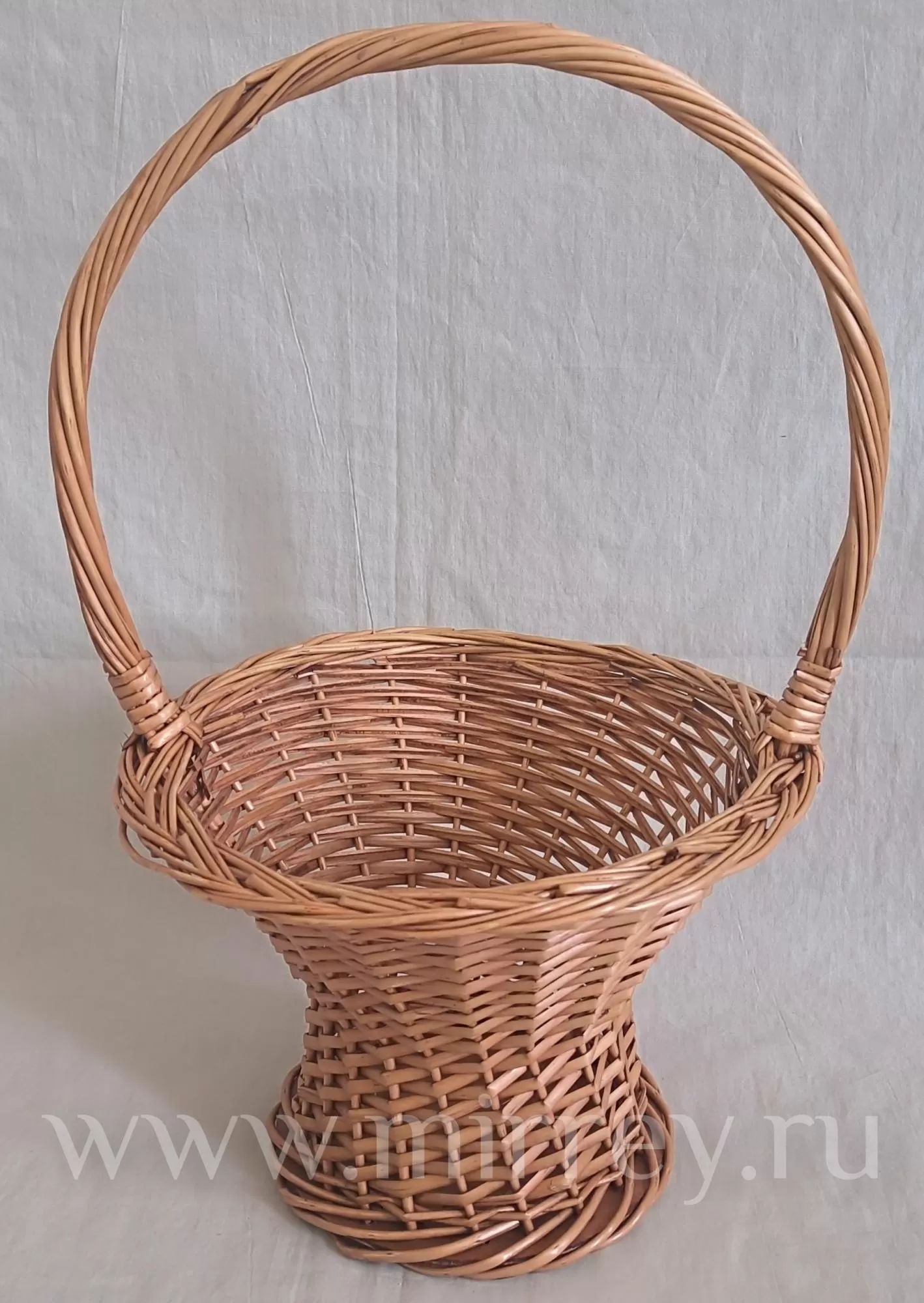 Корзина плетеная (ива), 29*29*19*45 см, 1 шт., коричневый