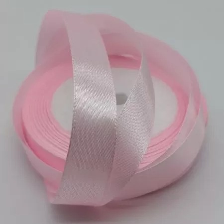 Лента атласная, на пене, односторонняя, 15 мм х 25 ярд, жемчужно-розовый