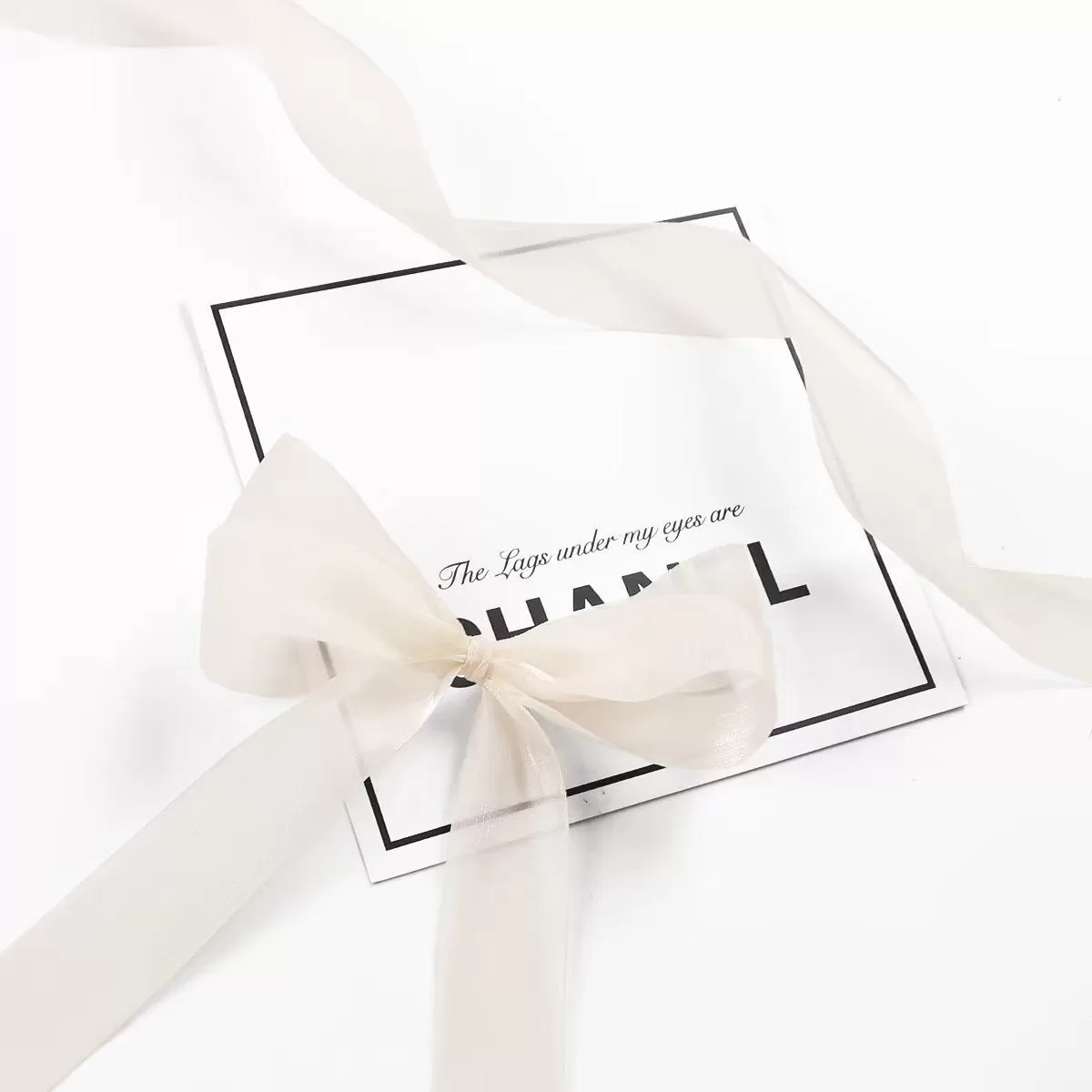 Лента декоративная "Радужное сияние", полиэстер, 25 мм х 20 ярд., слоновая кость