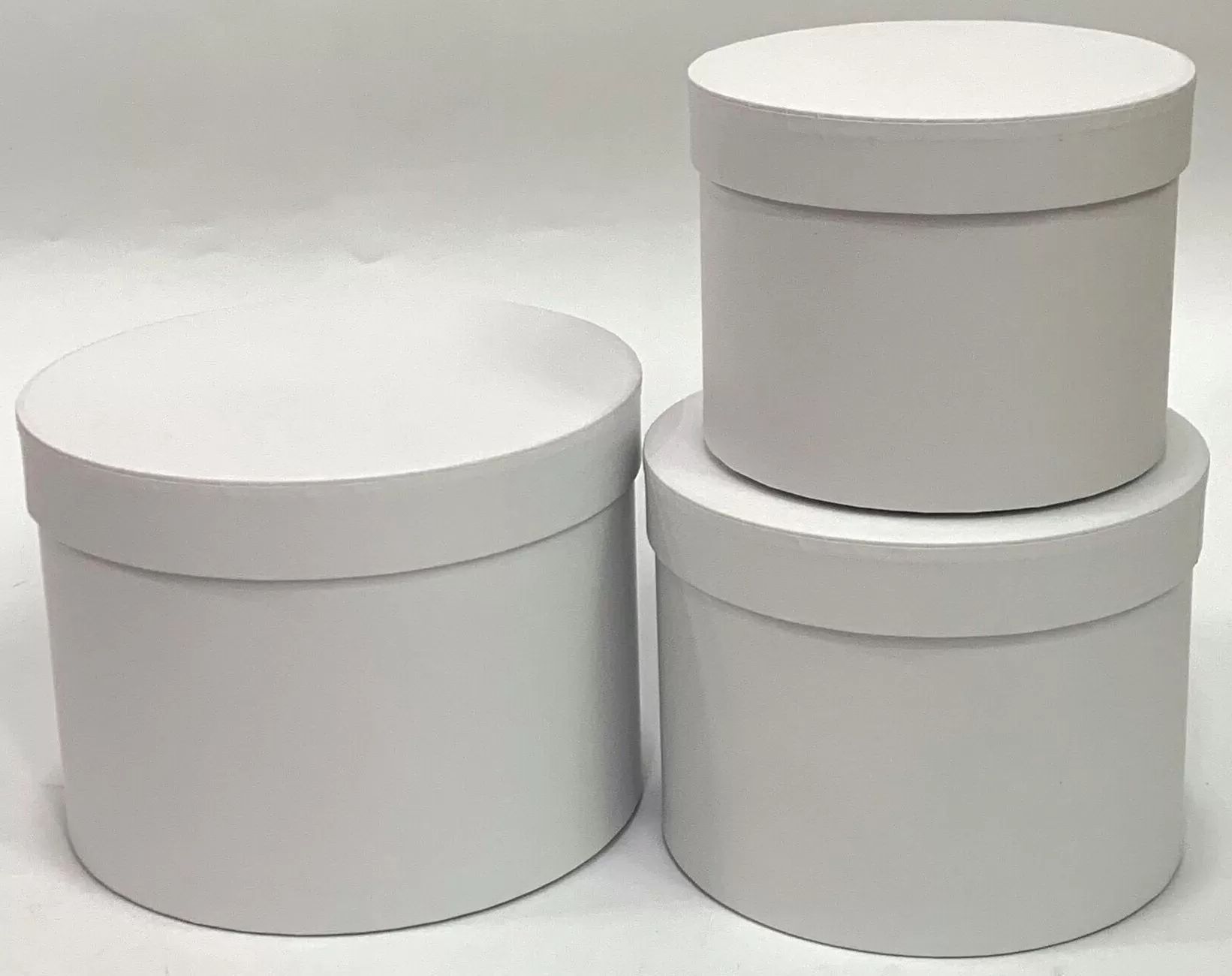 Набор коробок 19,7x14,5 см,17,2x13 см, 14,6x11,3 см, 3 шт., белый