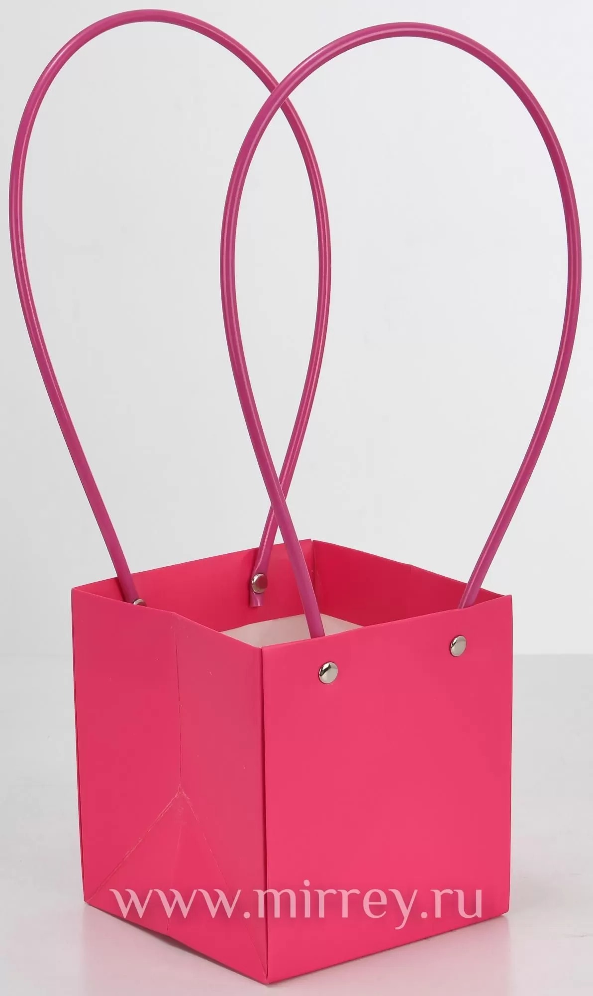 Пакет подарочный "Мастхэв", 12,5х11,5х12,5 см, фуксия (5 шт.)
