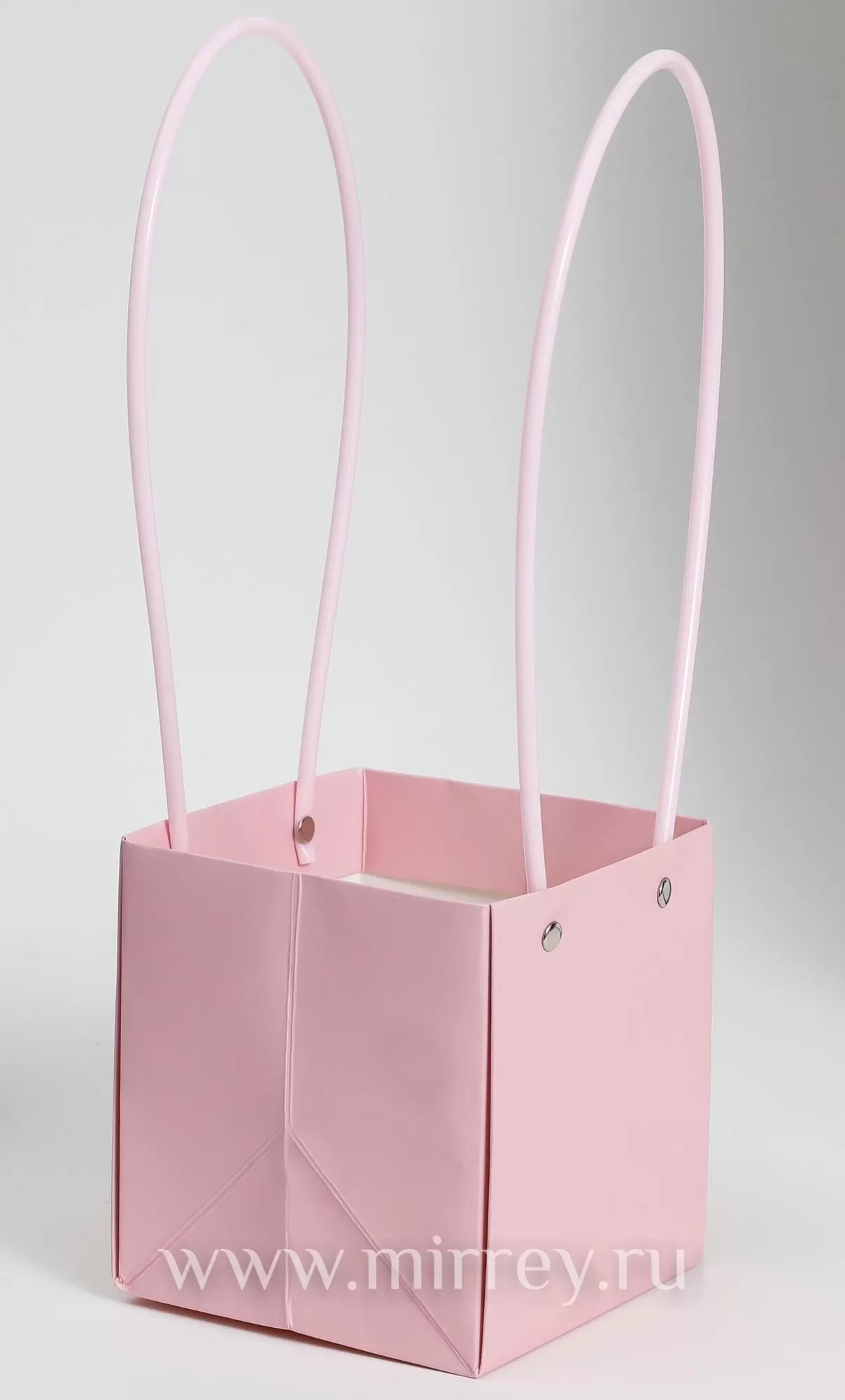 Пакет подарочный "Мастхэв", 12,5х11,5х12,5 см, пудровый (5 шт.)