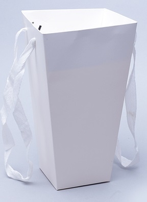 Плайм пакет для цветов трапеция Н27 D15/9 белый