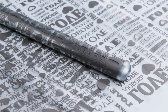 Пленка цветная Love 70 см графит