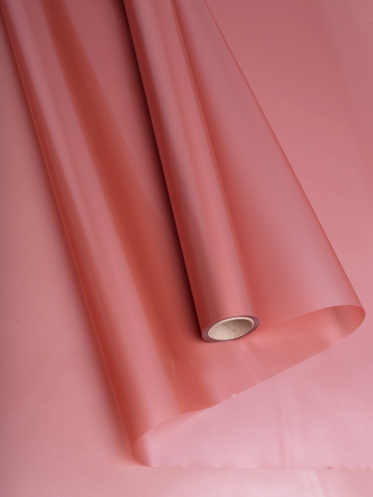 Пленка матовая 50 мкм 58 см × 10 м РЦ перламутр персиковый
