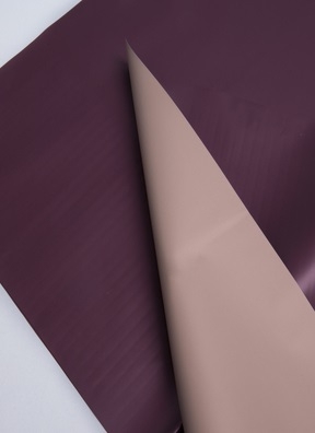 Пленка матовая 58 × 58 см 10 лист 65 мкм двухцветная баклажан/капучино