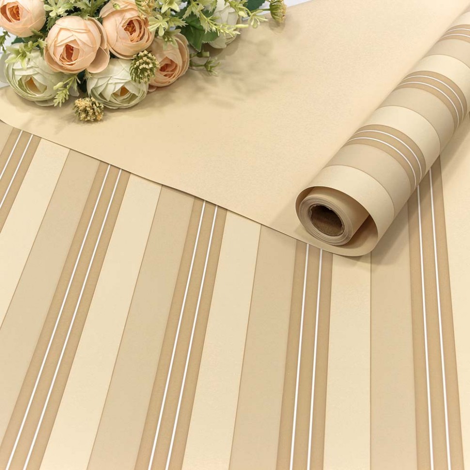 Плёнка 0,58*10м матовая "Полосы" 60мкм Пудровый