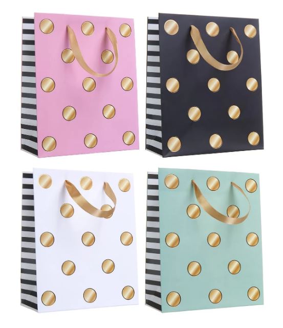 Подарочный пакет "Золотой горох" в ассортименте, 18×23×10 см, 4 вида