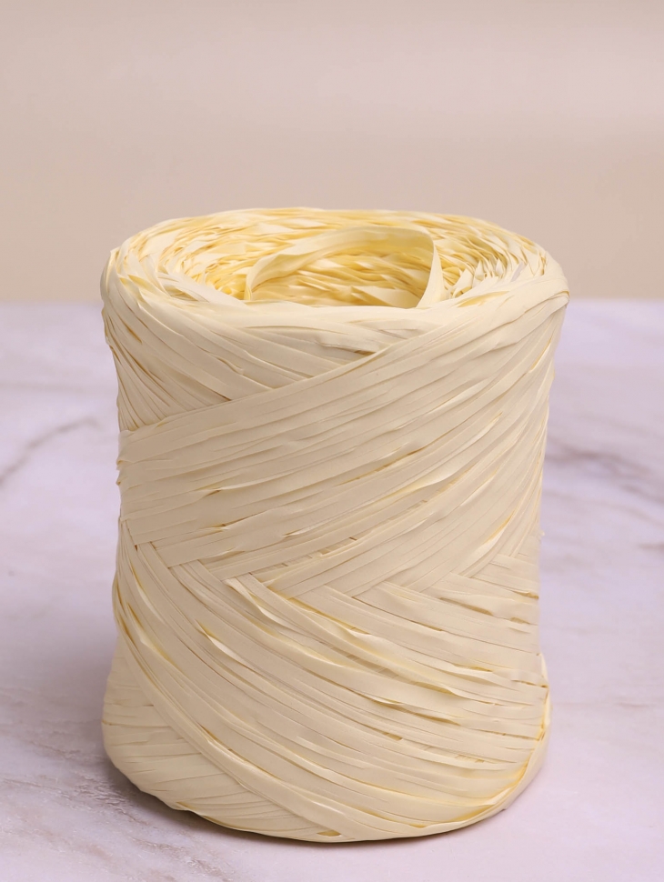 Рафия синтетическая, 200м PL 04 кремовая