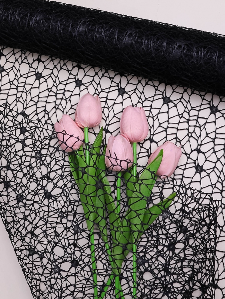 Сетка ажурная 50см х 5ярд черный