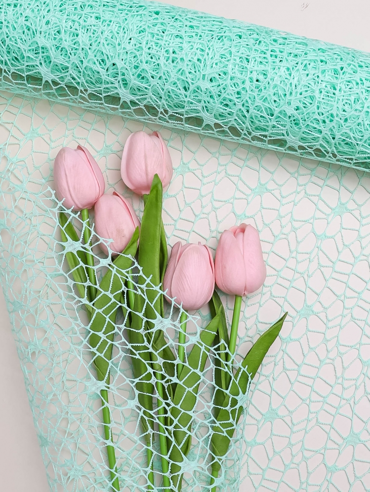 Сетка ажурная 50 см*5 ярд мята