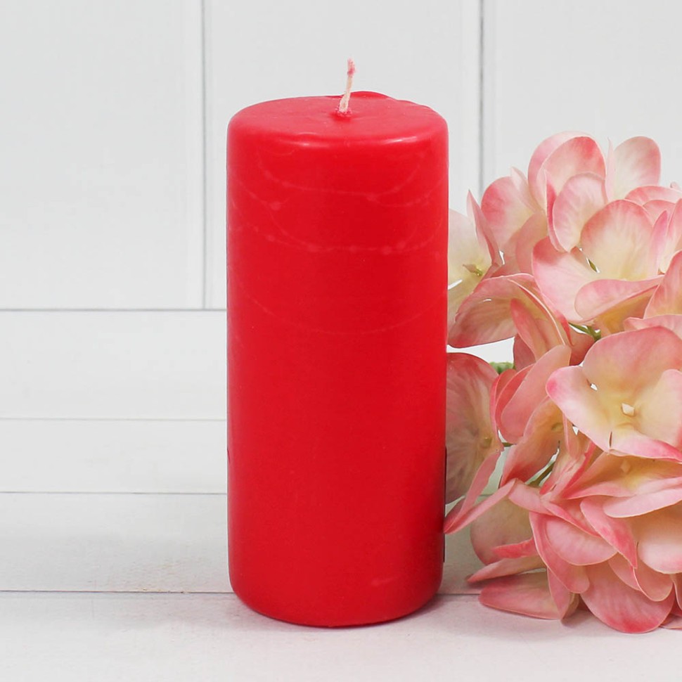 Свеча парафиновая цилиндр 50 H120 красный
