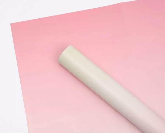 Упак. материал флористическая пленка "Игра цветов", 58 см × 50 см, 20 листов/упак., розовый/абрикос