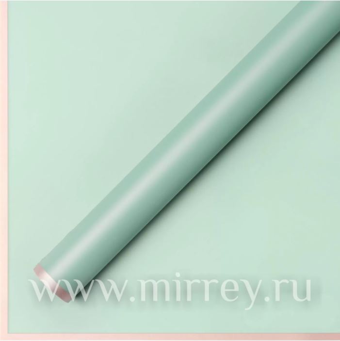 Упак. материал флористическая пленка с каймой, 58 см × 58 см, 20 листов/упак. пастельно-мятный