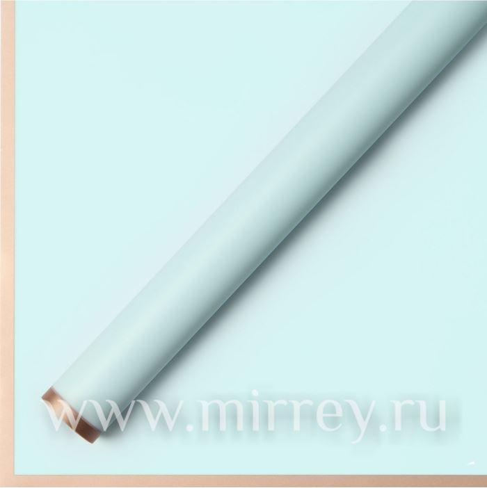 Упак. материал флористическая пленка с каймой, 58 см × 58 см, 20 листов/упак. пастельно-голубой