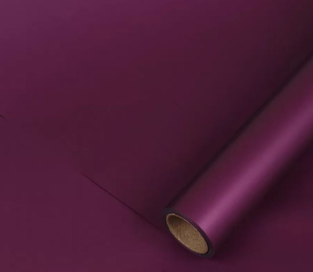 Упак. материал флористическая пленка "Самая нужная", 55 мкр, 58 см × 10 м, бордовый