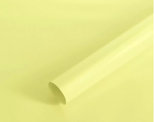 Упак. материал флористическая пленка "Самая нужная", 55 мкр, 58 см × 10 м, нежно-желтый