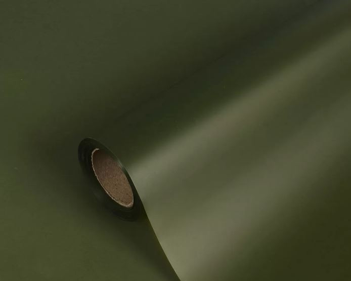 Упак. материал флористическая пленка "Vogue" 50 мкр, 60 см х 10м, оливково-зеленый