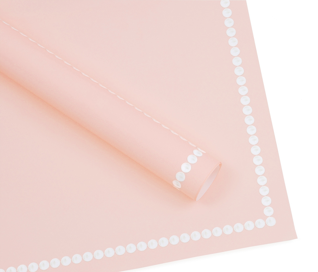 Упак. материал флористическая пленка "Жемчужное ожерелье" 65мкр 58 см х 58 см 20 лист/упак. пудр