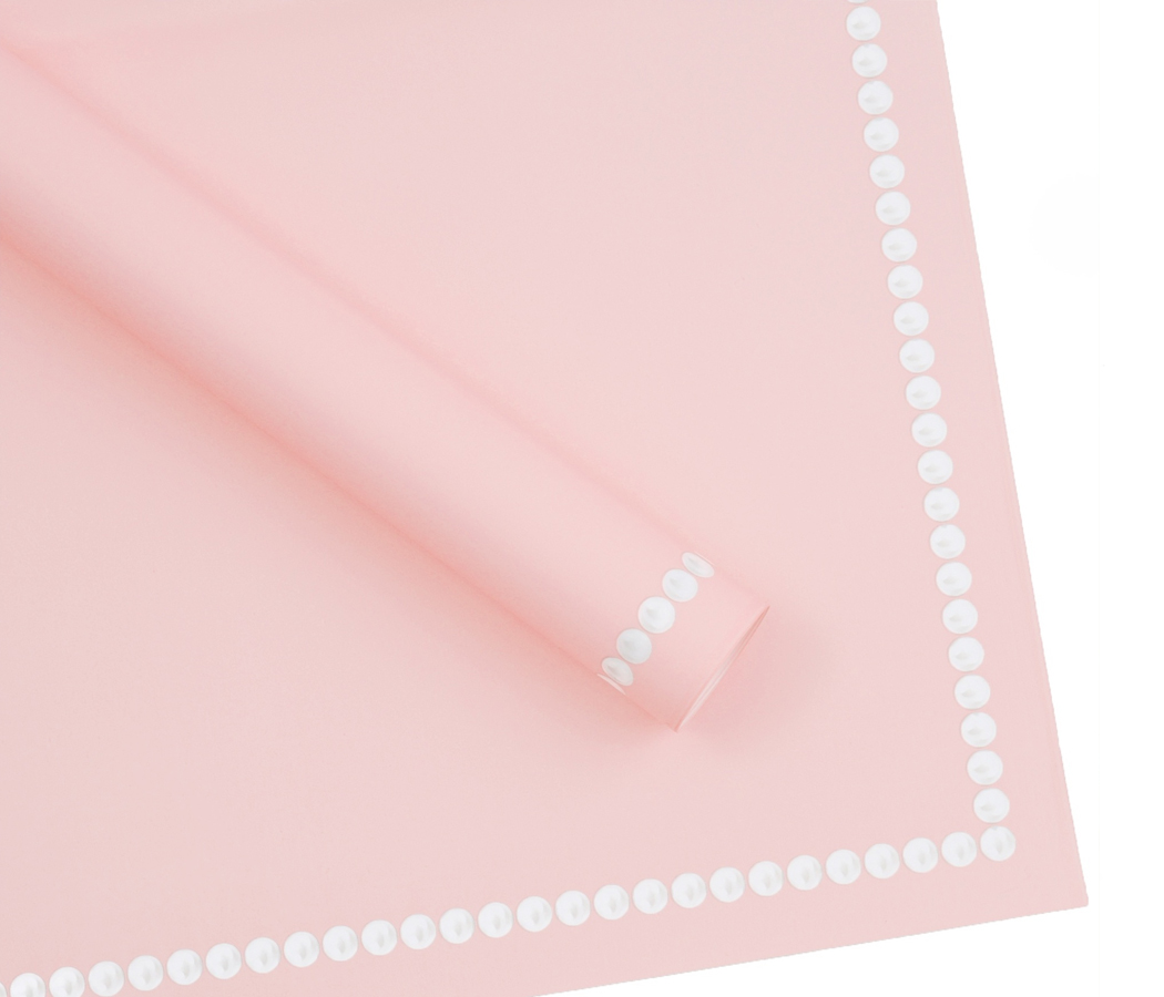 Упак. материал флористическая пленка "Жемчужное ожерелье" 65мкр 58 см х 58 см 20 лист/упак. роз