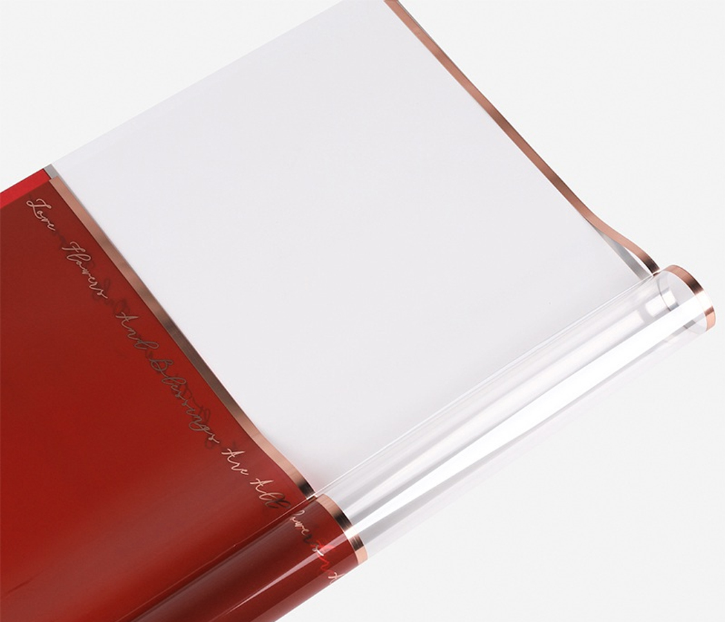 Упак. материал флористическая пленка "Золотые грани" 40 мкр, 57 см х 57 см, 20 листов/упак., винный