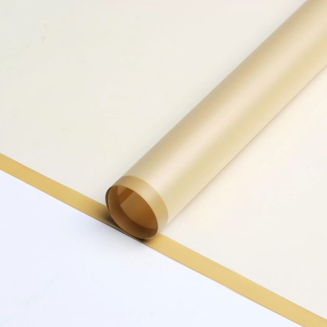 Упак. материал "Листовая пленка с каймой", 58 х 58 см, 20 листов/упак., бежевый